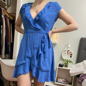 Aritzia Ruffle Wrap Dress